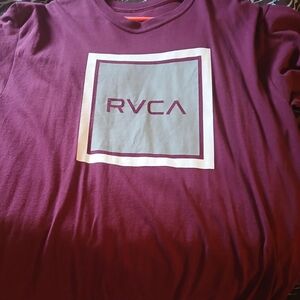 RVCA Men's Maroon Graphic Tee